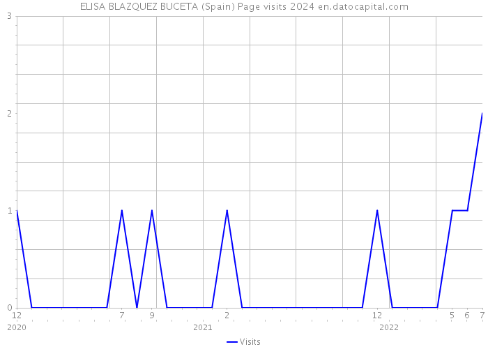 ELISA BLAZQUEZ BUCETA (Spain) Page visits 2024 