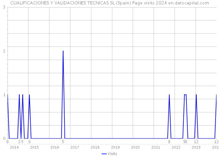 CUALIFICACIONES Y VALIDACIONES TECNICAS SL (Spain) Page visits 2024 