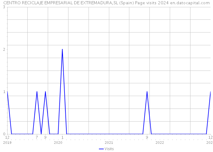 CENTRO RECICLAJE EMPRESARIAL DE EXTREMADURA,SL (Spain) Page visits 2024 