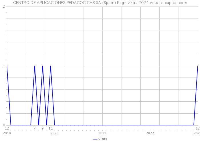 CENTRO DE APLICACIONES PEDAGOGICAS SA (Spain) Page visits 2024 