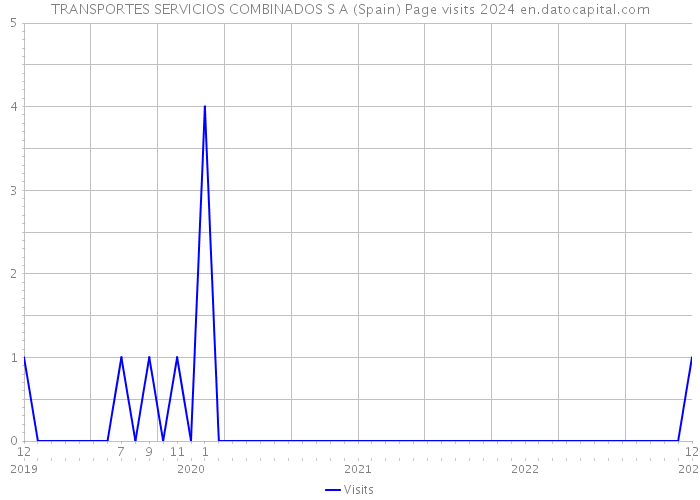 TRANSPORTES SERVICIOS COMBINADOS S A (Spain) Page visits 2024 