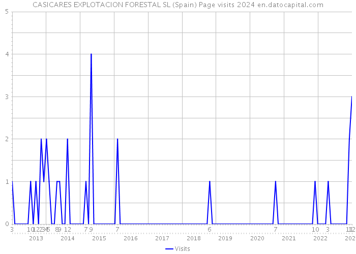 CASICARES EXPLOTACION FORESTAL SL (Spain) Page visits 2024 