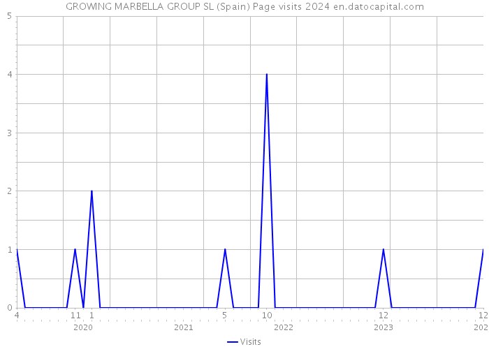GROWING MARBELLA GROUP SL (Spain) Page visits 2024 