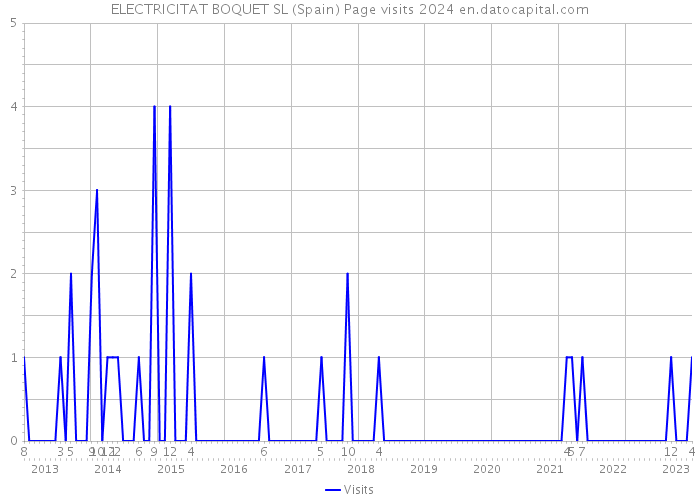 ELECTRICITAT BOQUET SL (Spain) Page visits 2024 