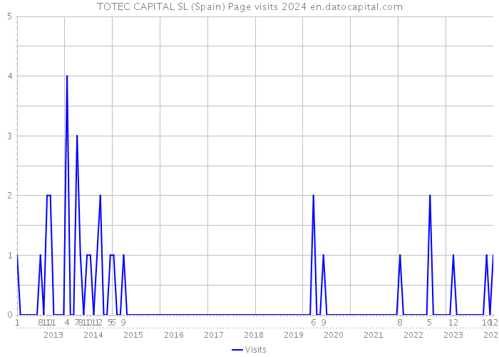 TOTEC CAPITAL SL (Spain) Page visits 2024 