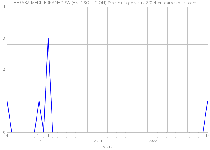 HERASA MEDITERRANEO SA (EN DISOLUCION) (Spain) Page visits 2024 