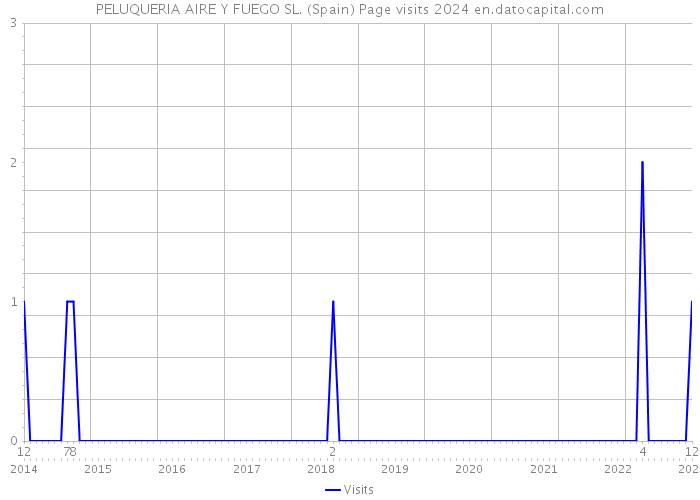 PELUQUERIA AIRE Y FUEGO SL. (Spain) Page visits 2024 