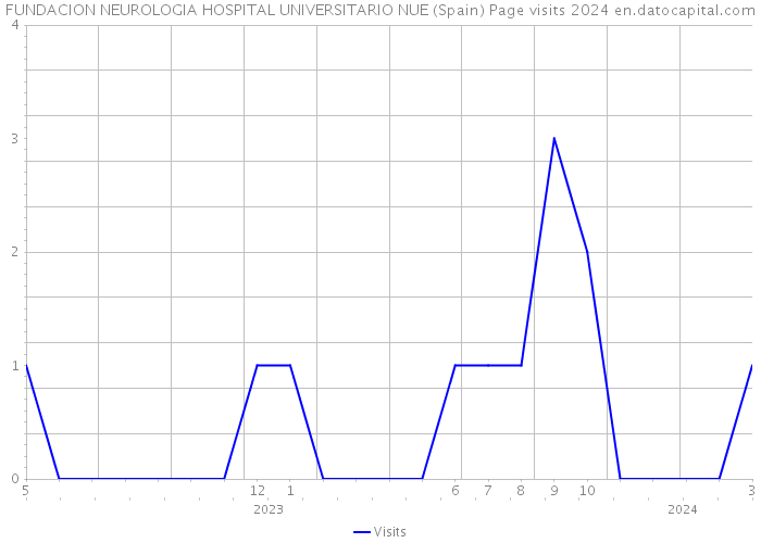 FUNDACION NEUROLOGIA HOSPITAL UNIVERSITARIO NUE (Spain) Page visits 2024 