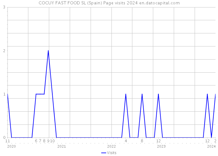 COCUY FAST FOOD SL (Spain) Page visits 2024 