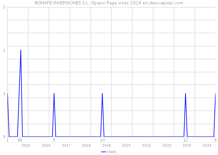 BONAFE INVERSIONES S.L. (Spain) Page visits 2024 