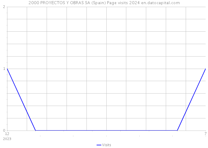 2000 PROYECTOS Y OBRAS SA (Spain) Page visits 2024 