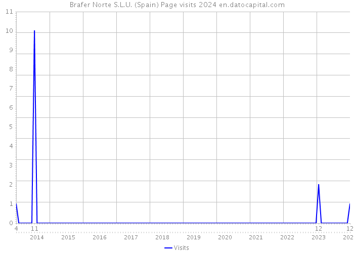 Brafer Norte S.L.U. (Spain) Page visits 2024 