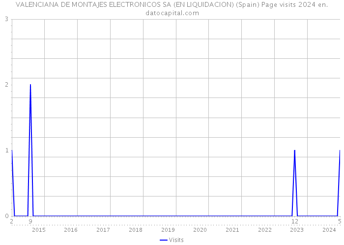 VALENCIANA DE MONTAJES ELECTRONICOS SA (EN LIQUIDACION) (Spain) Page visits 2024 