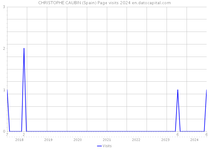 CHRISTOPHE CAUBIN (Spain) Page visits 2024 