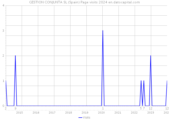 GESTION CONJUNTA SL (Spain) Page visits 2024 