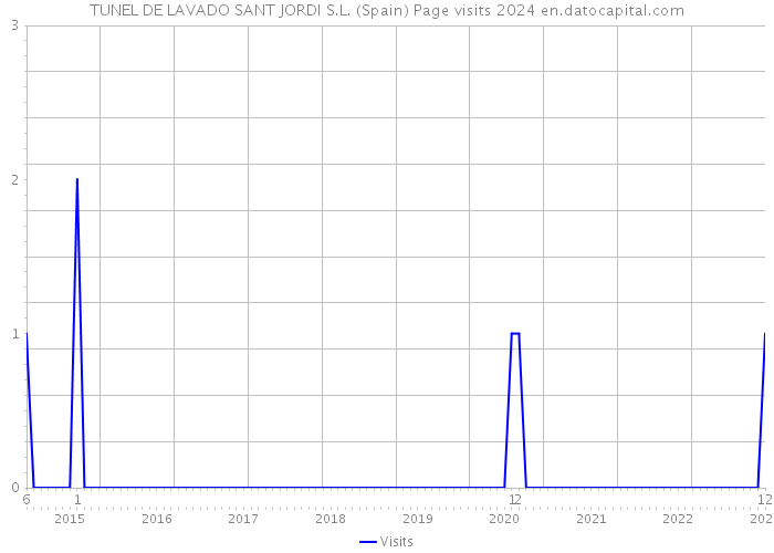 TUNEL DE LAVADO SANT JORDI S.L. (Spain) Page visits 2024 