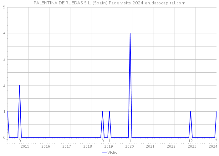 PALENTINA DE RUEDAS S.L. (Spain) Page visits 2024 