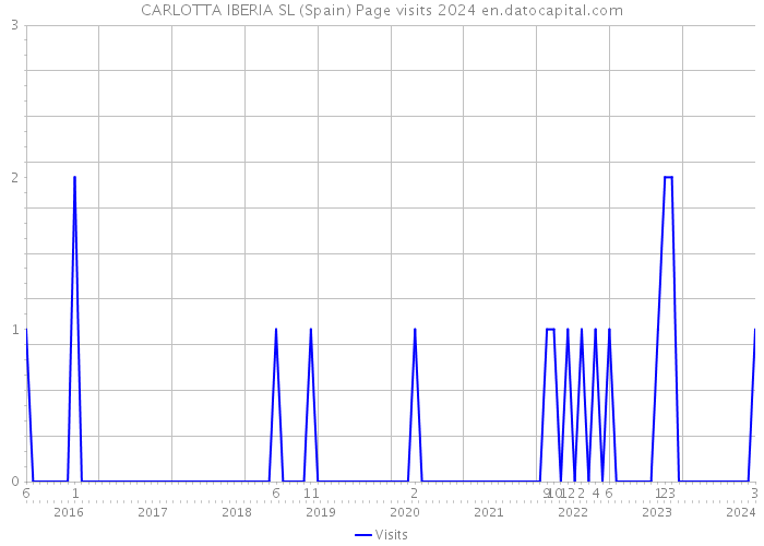 CARLOTTA IBERIA SL (Spain) Page visits 2024 