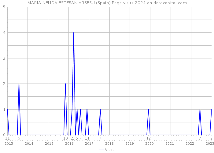 MARIA NELIDA ESTEBAN ARBESU (Spain) Page visits 2024 