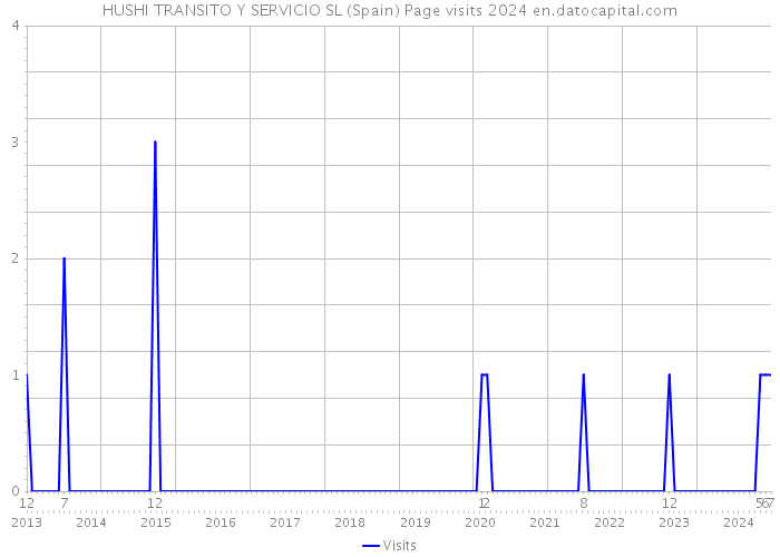 HUSHI TRANSITO Y SERVICIO SL (Spain) Page visits 2024 