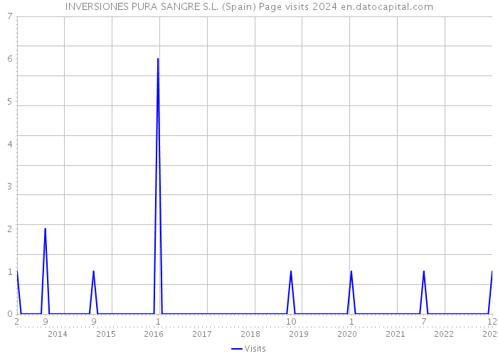 INVERSIONES PURA SANGRE S.L. (Spain) Page visits 2024 