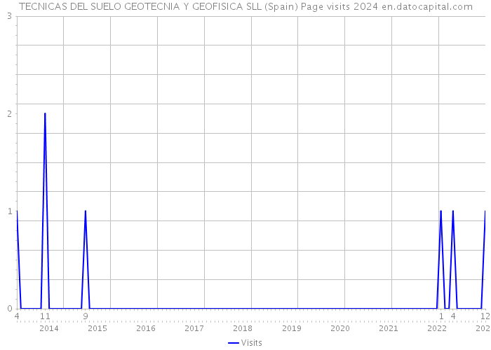 TECNICAS DEL SUELO GEOTECNIA Y GEOFISICA SLL (Spain) Page visits 2024 