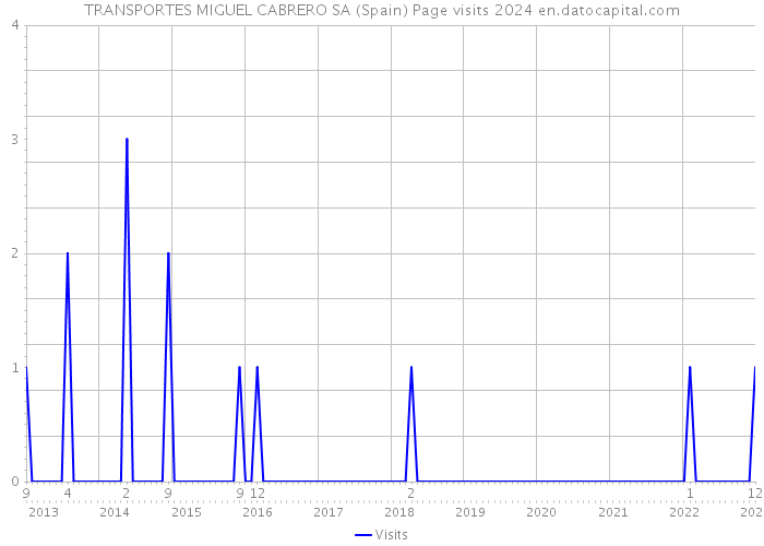 TRANSPORTES MIGUEL CABRERO SA (Spain) Page visits 2024 