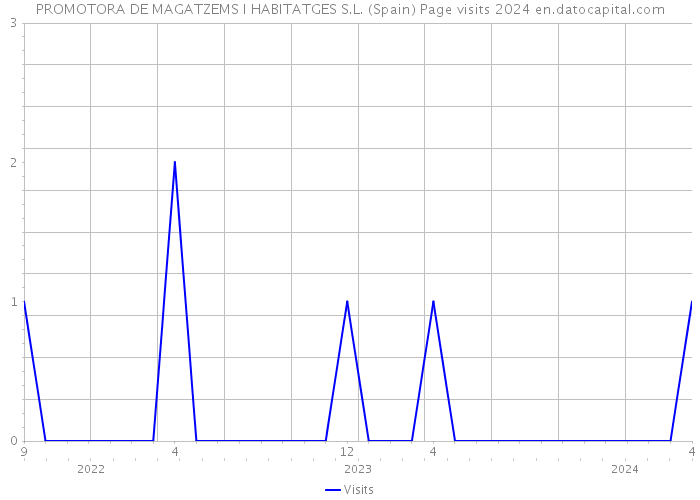 PROMOTORA DE MAGATZEMS I HABITATGES S.L. (Spain) Page visits 2024 