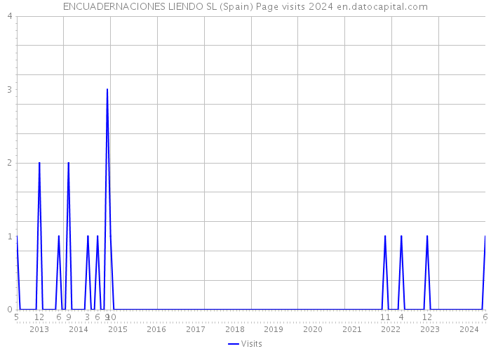 ENCUADERNACIONES LIENDO SL (Spain) Page visits 2024 