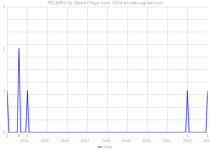 TECAPRO SL (Spain) Page visits 2024 