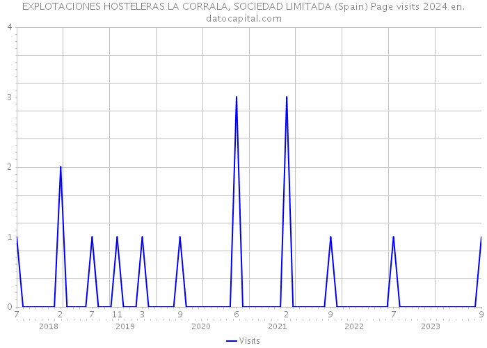 EXPLOTACIONES HOSTELERAS LA CORRALA, SOCIEDAD LIMITADA (Spain) Page visits 2024 