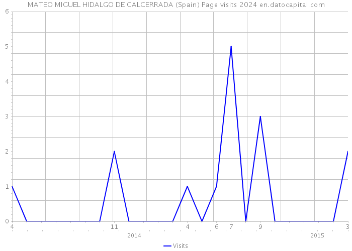 MATEO MIGUEL HIDALGO DE CALCERRADA (Spain) Page visits 2024 