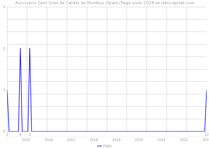 Associacio Gent Gran de Caldes de Montbui (Spain) Page visits 2024 