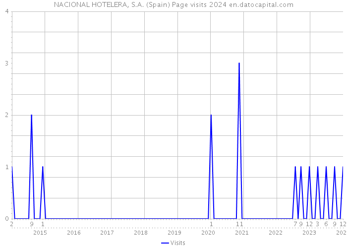 NACIONAL HOTELERA, S.A. (Spain) Page visits 2024 