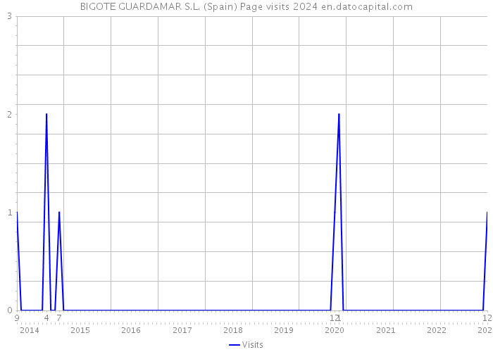 BIGOTE GUARDAMAR S.L. (Spain) Page visits 2024 