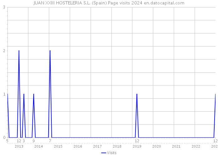 JUAN XXIII HOSTELERIA S.L. (Spain) Page visits 2024 