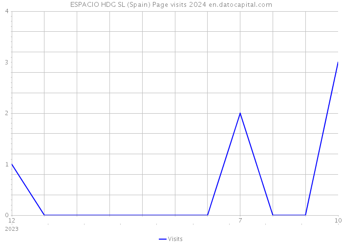 ESPACIO HDG SL (Spain) Page visits 2024 