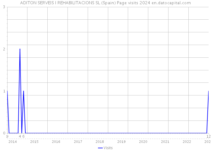 ADITON SERVEIS I REHABILITACIONS SL (Spain) Page visits 2024 