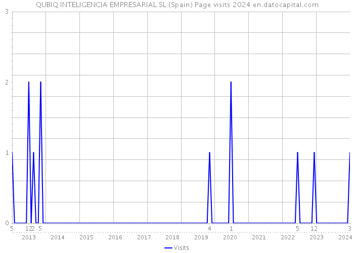 QUBIQ INTELIGENCIA EMPRESARIAL SL (Spain) Page visits 2024 