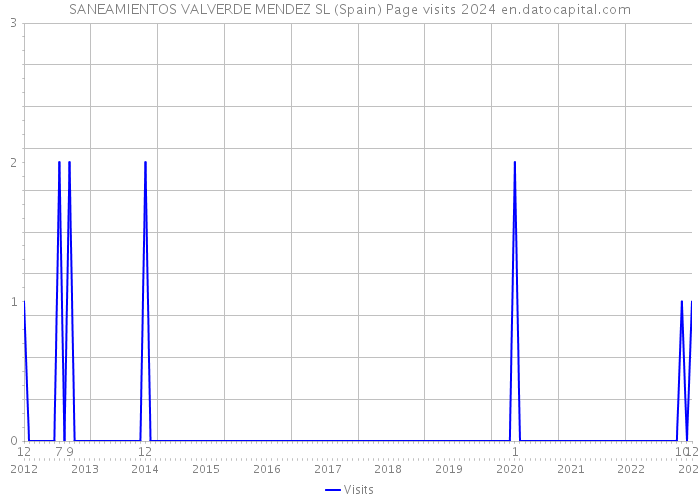 SANEAMIENTOS VALVERDE MENDEZ SL (Spain) Page visits 2024 