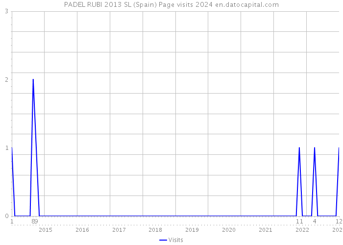 PADEL RUBI 2013 SL (Spain) Page visits 2024 