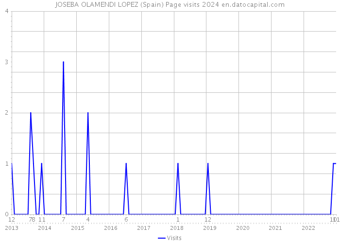 JOSEBA OLAMENDI LOPEZ (Spain) Page visits 2024 