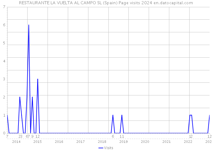 RESTAURANTE LA VUELTA AL CAMPO SL (Spain) Page visits 2024 
