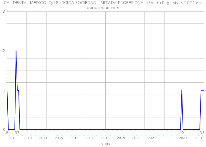 CALIDENTAL MEDICO-QUIRURGICA SOCIEDAD LIMITADA PROFESIONAL (Spain) Page visits 2024 