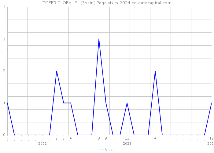 TOFER GLOBAL SL (Spain) Page visits 2024 
