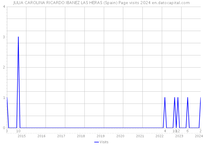 JULIA CAROLINA RICARDO IBANEZ LAS HERAS (Spain) Page visits 2024 