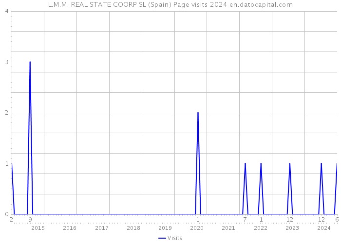 L.M.M. REAL STATE COORP SL (Spain) Page visits 2024 