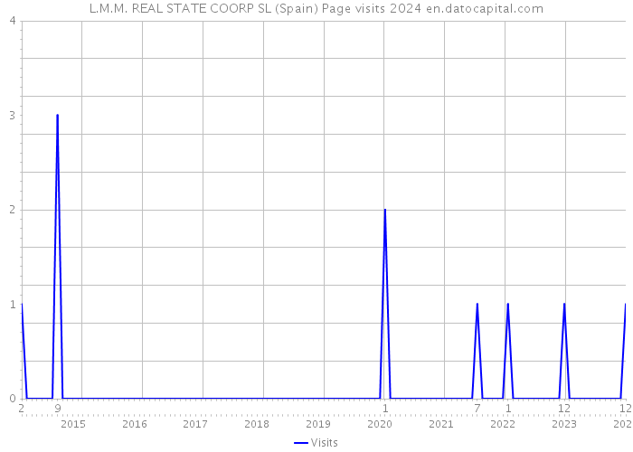 L.M.M. REAL STATE COORP SL (Spain) Page visits 2024 