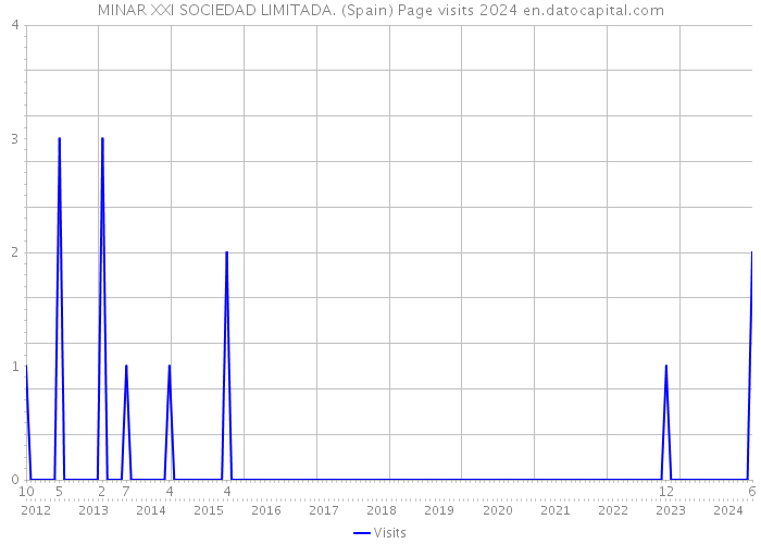 MINAR XXI SOCIEDAD LIMITADA. (Spain) Page visits 2024 