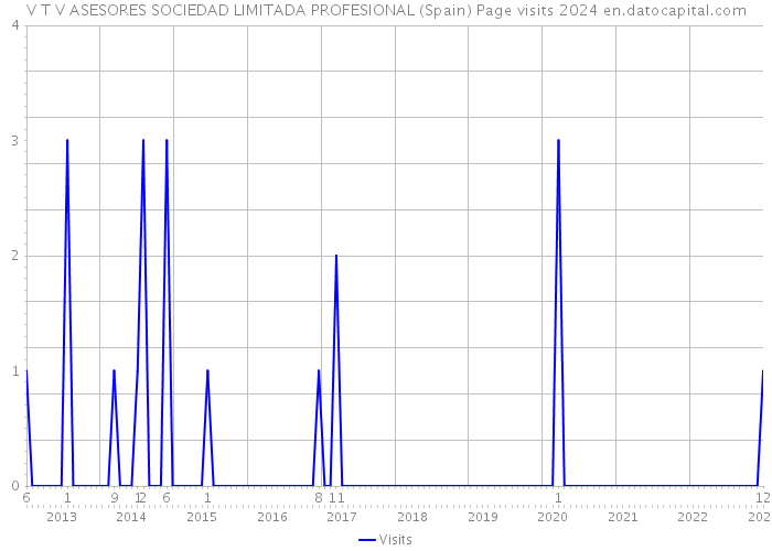 V T V ASESORES SOCIEDAD LIMITADA PROFESIONAL (Spain) Page visits 2024 